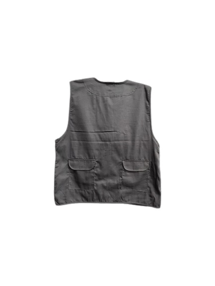 Colete cinzento com bolsos